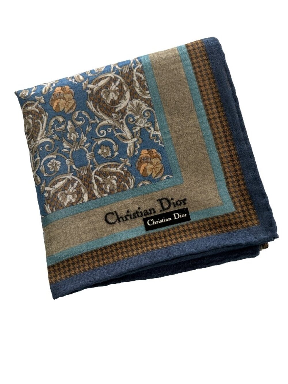 NWT Christian Dior Cotton Ornate Scarf